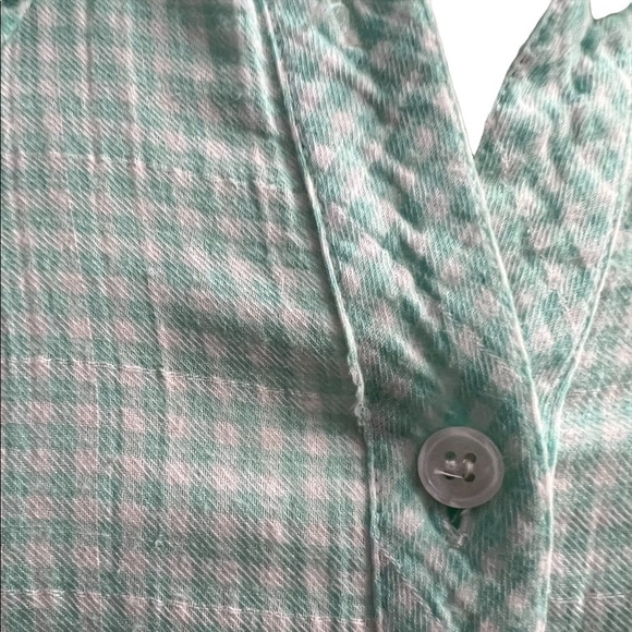 TWO BY VINCE CAMUTO 100% COTTON GINGHAM BUTTON DOWN TOP SIZE L (GUC) - Picture 8 of 8